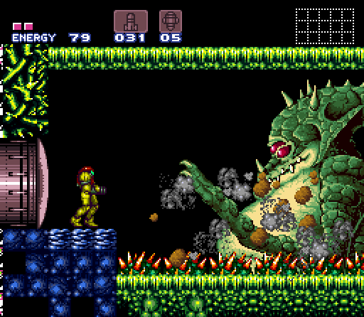 super metroid kraid boss battle
